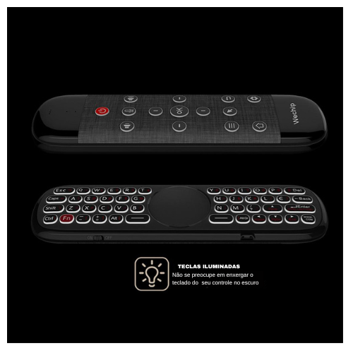 Magic Control - Controle Remoto TV com Teclado, Mouse Touchpad, Comando de Voz e Função Anti-Perda